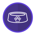 Purple Dog Bowl Icon